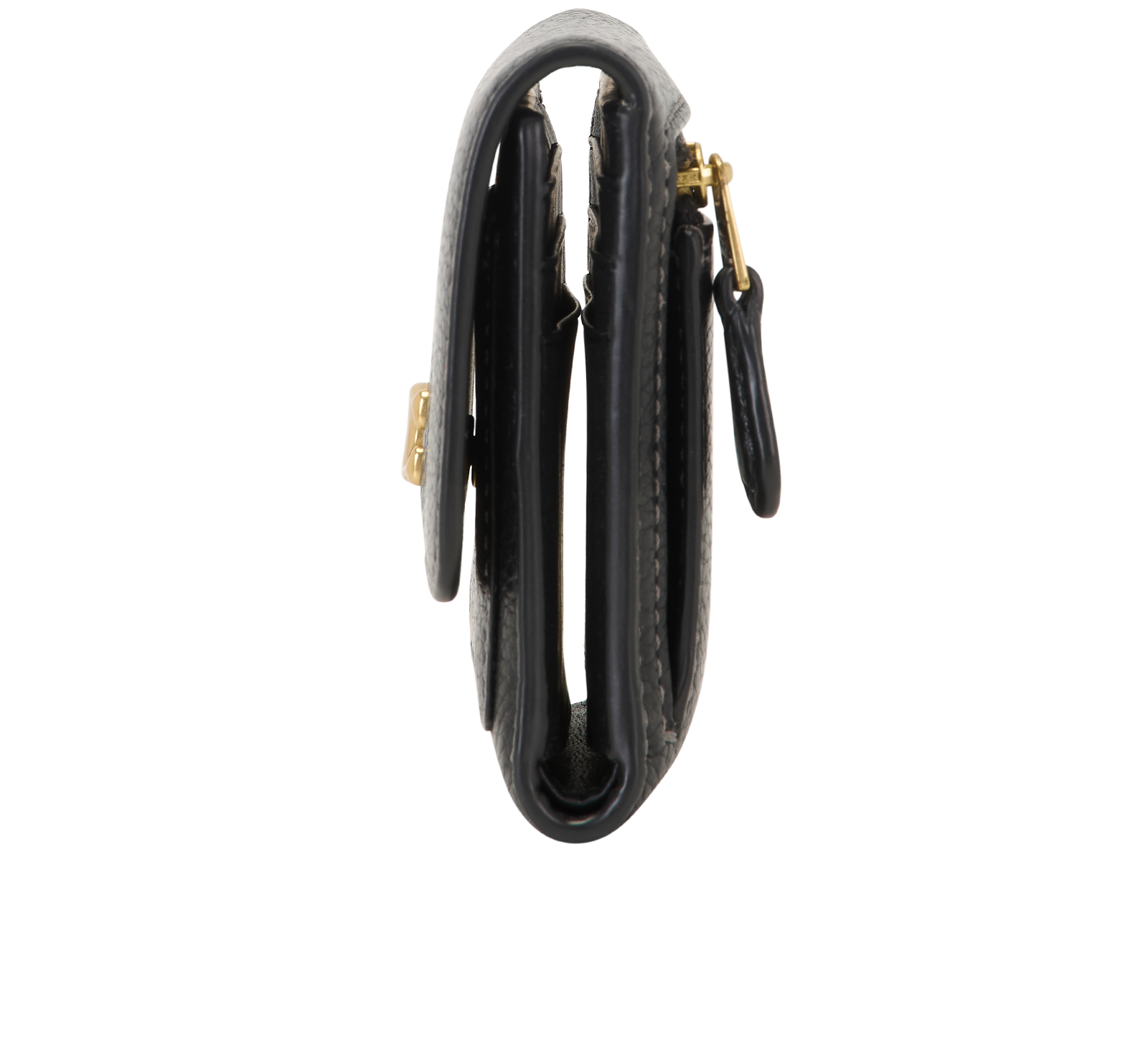 Coach Mila Small Flap Wallet, &pound;60, Accessories, Black, Leather, Bottom view